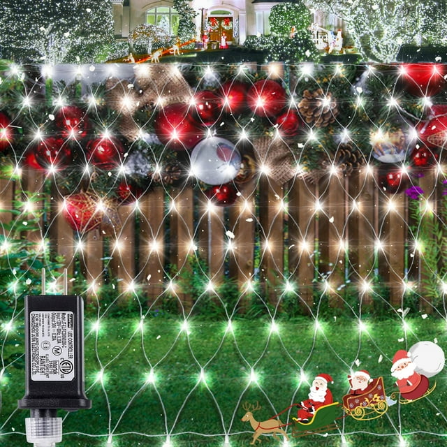 Neumáticos navideños Oopswow, 3 x 2 m, 192 LED, 8 modos, 29 V