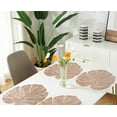 thumbnail image 2 of EONQY 4 Pack Leaf Shaped Placemats PVC Placemats Hollow Dining Table Place Mats Heat Resistant Non-slip Dining Placemats Table Mats, 2 of 4