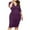 Wine, variant on JIUKE Plus Size Dresses for Women Short Sleeve Wrap V Neck Business Casual Dress Stretchy Slim Fitted Office Work Dress