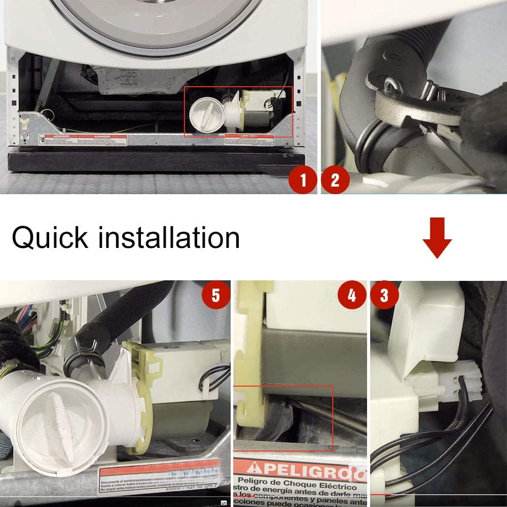 AMI PARTS W10130913 Washer Replacement Pump Drain Assembly (ORIGINAL VERSION) Replaces W10730972