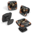 thumbnail image 2 of 4 Pcs Cabinet Handle Drawer Pulls Abstract Rhinoceros Knobs with Screws Square Furniture Office Cabinet Knob Decoration, 2 of 7