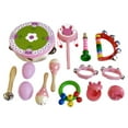 thumbnail image 2 of MERIGLARE WOODen Music Set for Toddlers with Storage Bag pink, 2 of 9