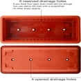 thumbnail image 2 of HLONK 3 Pack Window Box Planters  17 inches Plastic Rectangular Window Planters Flower Box Planter Plant Containers with Tray for Balcony  Windowsill  Garden (Terracotta)Christmas Decorat, 2 of 7