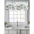 thumbnail image 2 of Fall Pumpkin Valances for Windows Green Eucalyptus Leaves Flower Letter Harvest Kitchen Valance Curtain Rod Pocket Small Curtains for Cafe Bathroom Laundry Basement 42" x 12", 2 of 8