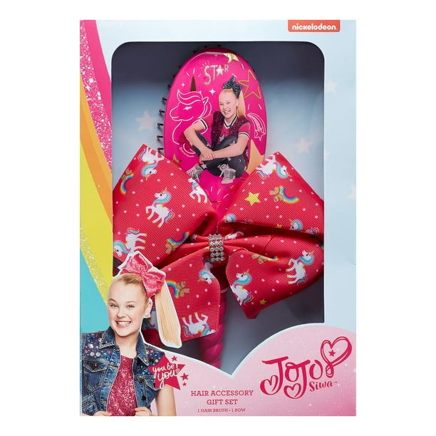 JoJo Siwa - JoJo Siwa Hair Accessory Gift Set, Pink Unicorn Hair Brush