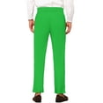 thumbnail image 3 of INSPIRE CHIC Men's Slim Fit Trousers Flat Front Solid Color Business Pants 30 Green, 3 of 7