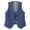 Dark Blue, variant on Staron Women's Casual Denim Vest Button Down Collar Sleeveless Slim Tank Waistcoat Jacket, Dark Blue XL