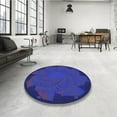 thumbnail image 4 of Ahgly Company Machine Washable Indoor Rectangle Transitional Denim Dark Blue Area Rugs, 6' x 9', 4 of 7