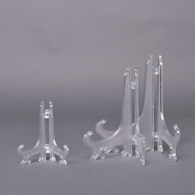 Pack of 10 Foldable Display Stands Holder Displaying Shelf Plate Stands Tabletop Artwork Rack Bracket Frame Tray Shelf Decoration Pedestal for Wedding 7inch