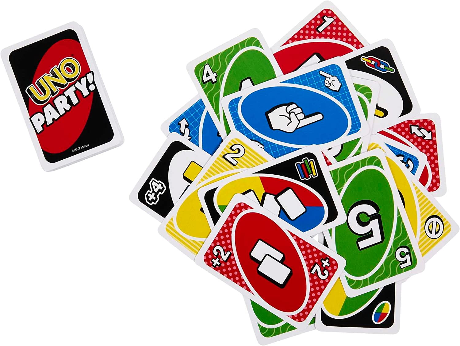 Mattel UNO Party Card Game Larger Groups Wilder Rules Faster Fun 6 to 16 Players