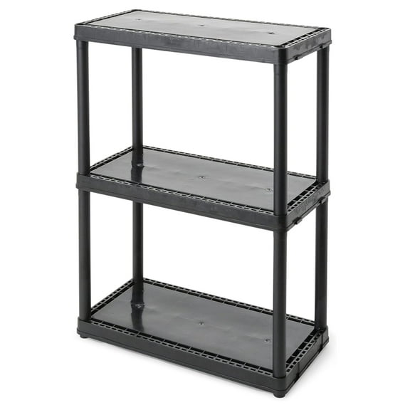 HeSLehs 4 Shelf Fixed Height Solid Light Duty Storage Unit 12 x 24 x for Home, Garage, Basement, & Laundry, White (2 Pack)