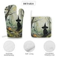 thumbnail image 4 of Pumpkin Lantern Black Cat Oven And Pot Holders Sets, Heat Resistant Pads Kitchen Decor for Cooking Baking BBQ Grilling, Christmas Kitchen Gifts, 4 of 6