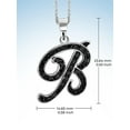 thumbnail image 5 of JewelersClub 1/4 CTW Black Diamond Initial Letter Pendant Necklace for Women | .925 Sterling Silver B Alphabet Monogram Necklaces for Girls | Script Capital Letters | Personalized Jewelry Gift for Her, 5 of 5