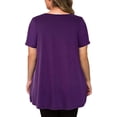 thumbnail image 2 of Camisa casual de manga corta para mujer, talla grande, talla grande, talla 4XL JM, 2 of 5