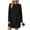 #Black 1, variant on Vynhevius Womens Solid Textured Dress Crew Neck Long Sleeve Casual Loose Mini