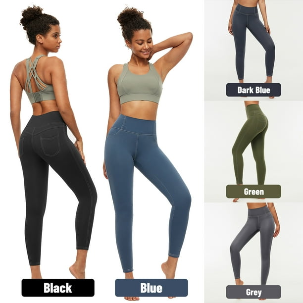 Women Leggings High Waist Back Pocket Quick-dry Moisture-wicking Tight Slimming  Pants Running Fitness Workout Yoga Pants 