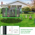 thumbnail image 5 of YORIN Trampoline, 1200LBS 12FT 14FT 15FT 16FT 8FT 10FT Trampoline for 4-5 Adults/ Kids, with Enclosure Net, Swing, Basketball Hoop, Ladder, Outdoor Anti-Rust Heavy Duty Round Recreational Trampoline, 5 of 7