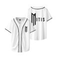 thumbnail image 1 of Mitis Merch Harajuku Thin button Baseball Uniform Men/Women Baseball Jersey Color1, 1 of 4
