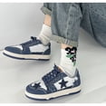 thumbnail image 2 of Women's Star Canvas Sneakers, Colorblock Lace-Up Casual Low-Top Shoes, 2 of 5