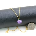 thumbnail image 3 of Uloveido Natural Amethyst Apple Necklace Purple Crystal Apple Fruit Statement Necklace Gifts for Women Christmas Eve Xmas Y4029, 3 of 6