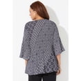 thumbnail image 2 of Catherines Women's Plus Size Petite Affinity Chain Pleated Blouse, 2 of 4