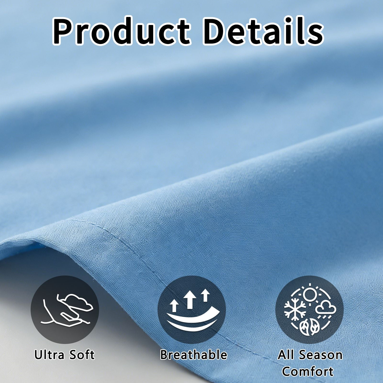 4Pcs Ultra-Soft 85g Sheet and Pillowcase Set, Soft Solid Color, Machine Washable, Suitable For All Seasons, Christmas Comfortable Bedding Set, Available For Single, Double, King, and Queen Beds