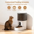 thumbnail image 3 of Programmable 4L Automatic Dog Feeder – Up to 6 Timed Meals Daily, Dual Power Supply, Freshness Lock,Dampness-Proof, Smart Food Dispenser for Cats & Small Dogs – Transparent Black, 7×12×11", 3 of 6