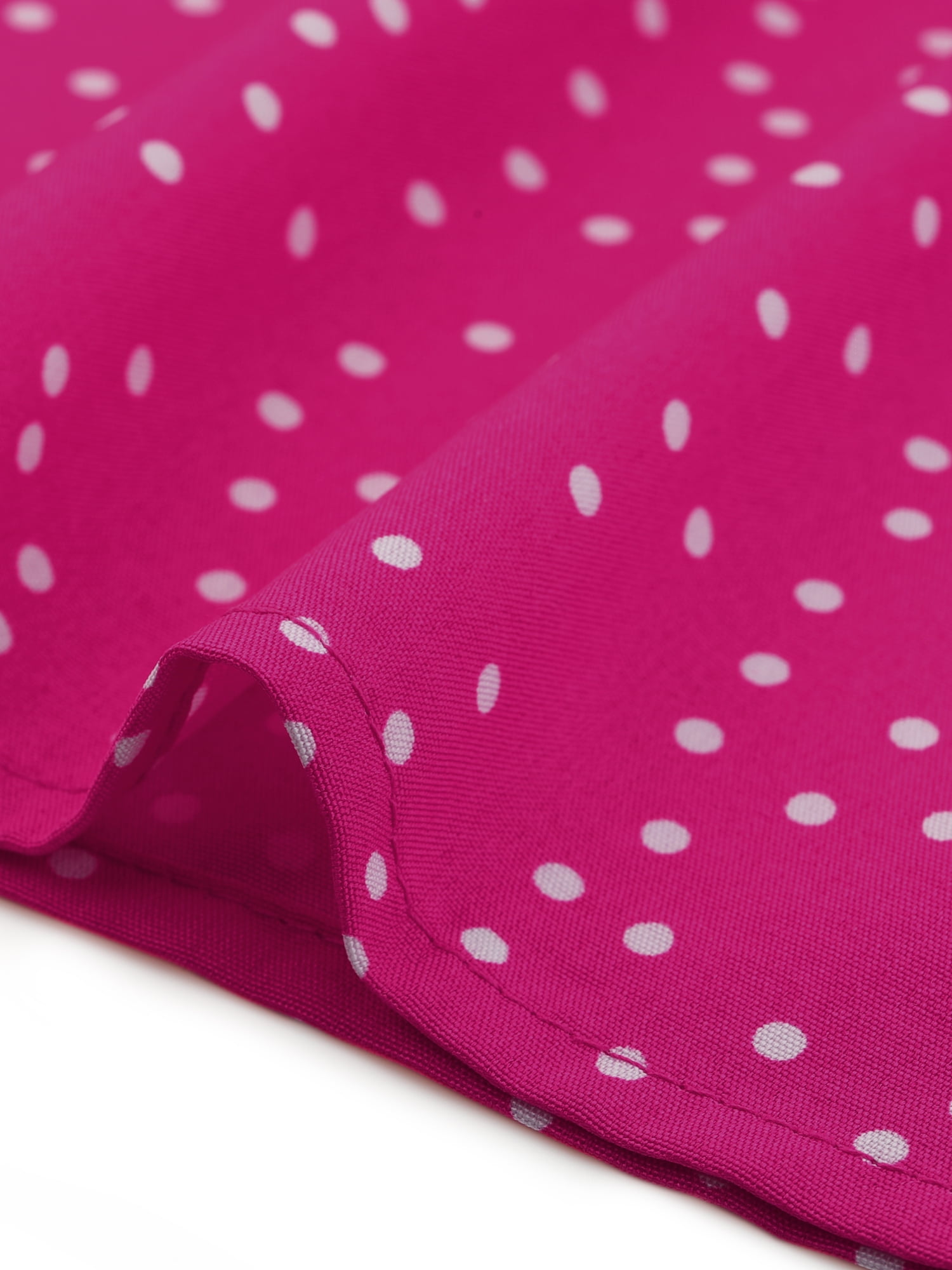 DARING DIVA Women's Peter Pan Collar Polka Dots Short Sleeve Tops XS Hot Pink