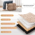 thumbnail image 6 of Zesthouse 20.9″ Wide Square Ottoman, Modern Boucle Footstool, Upholstered Tufted Ottoman Coffee Table, Extra Seating for Living Room Bedroom Entryway, Tan, 6 of 13
