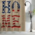 thumbnail image 2 of Beige Vintage Shower Curtain Set, Waterproof Shower Curtains for Bathroom, American Flag Farmhouse Retro Art Rustic Washable Fabric Cloth Bath Curtain for Bathtub Decoration with Hooks 60x72 Inches, 2 of 9