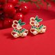 thumbnail image 4 of New Trendy Rhinestone Imitation Pearl Snowflake Bell Elk Christmas Hat Stud Earrings For Women Christmas Jewelry Accessories, 4 of 5