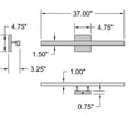 thumbnail image 3 of Access Lighting 62364Ledd Cisco 37" Wide Led Bath Bar - White, 3 of 3