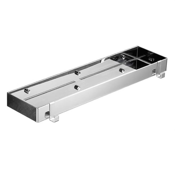 Estante de ducha de baño, estante de ducha de acero inoxidable, organizador de pared, estantes flotantes con 2 ganchos
