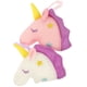 thumbnail image 2 of WORGEOUS 2 esponjas exfoliantes de malla, esponja de bola de ducha de baño de unicornio (blanco, rosa), 2 of 8
