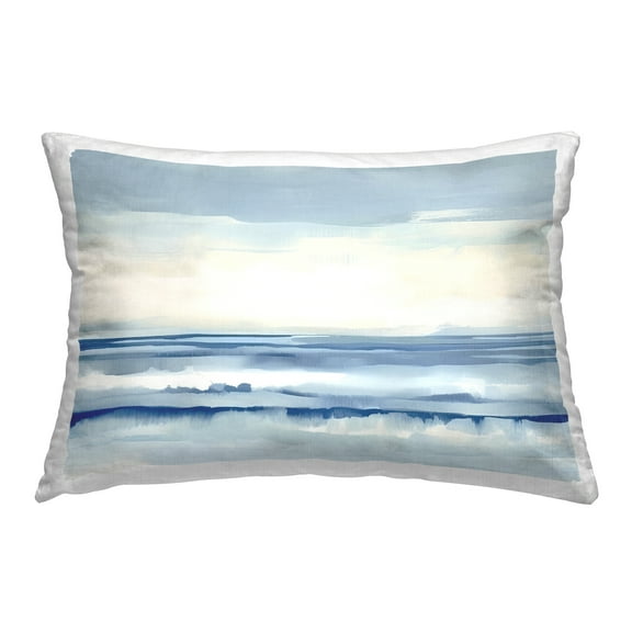 Stupell Industries Abstract Layered Beach Waves Decorative Printed Throw Pillow Design by Irena Orlov.