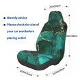 thumbnail image 3 of Wukai Green Gold Glitter Full Set Car Seat Covers with Soft Padding Universal Auto Front Seats Protector and Cushion Mat, 3 of 5