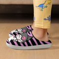 thumbnail image 6 of Kids Slippers Kuromi And My Melody House Slippers Warm Soft Plush Slipper Anti-Slip Winter Fluffy House Shoes for Boys Girls, 6 of 7