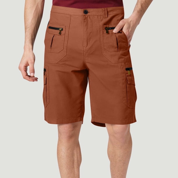 Ceisia Men's Gift All-Season Work Capris - Solid-Color Multi-Pocket Zipper Button Cropped Pants