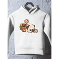 thumbnail image 3 of Cute Pug W Candies Hoodie Toddler -Image by Shutterstock,  4 Toddler, 3 of 4