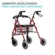 thumbnail image 4 of Andadera Rollator Todo Terreno Híbrida con Descansapies con Asiento y Canastilla | Llanta de 20 Cm [Roja], 4 of 9