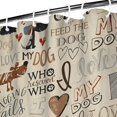 thumbnail image 3 of I Love My Dogs Art Shower Curtain 36"x72" ,Bathroom Decorative Shower Curtains Set with 12 Hooks,Modern Waterproof Washable Shower Curtain, 3 of 6