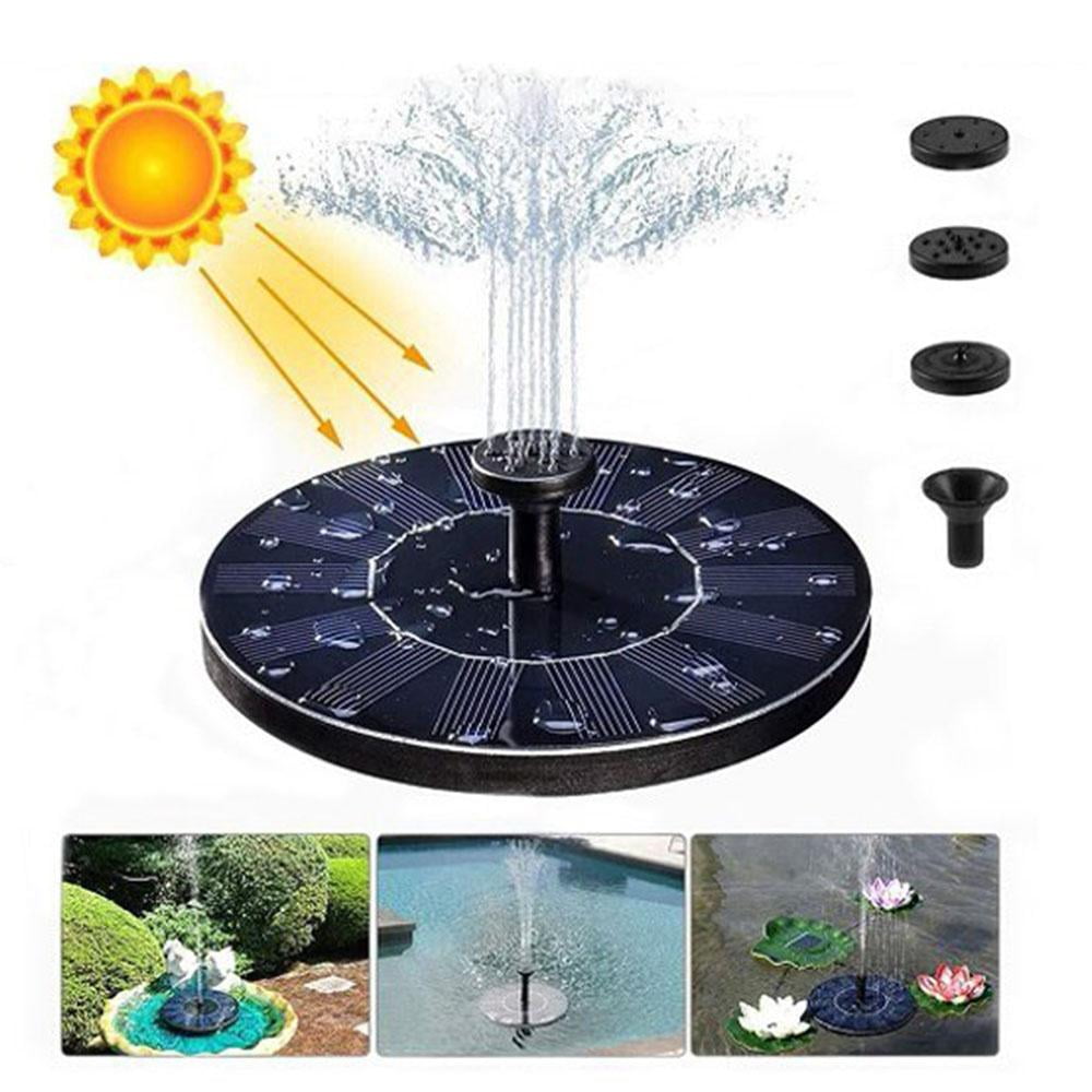 Solar Powered Fountain Pump Upgrade 1W Solar Fountain with 4 Nozzle