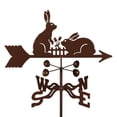 thumbnail image 2 of EZ Vane Rabbits & Fence Weathervane — Roof Mount, Wind Cups, Antique Copper Finish, Steel with Durable Triple Powder Coating, Handcrafted in USA, 2 of 7