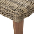 thumbnail image 4 of GDF Studio Savannah Outdoor Wicker and Acacia Wood Ottoman, Mixed Mocha, Natural Brown, 4 of 6