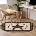 thumbnail image 5 of Country Star Washable Round Area Rug 3.3 ft, Farmhouse Texas Star, Soft Non Slip Rugs Stain Repellent Indoor Felt Carpet for Living Dining Room Bedroom Home Office, 5 of 9