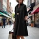 thumbnail image 5 of Vestido Zhyaj con botones, manga larga, lunares negros, talla grande, 5 of 6