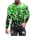 thumbnail image 2 of Blusas y camisas de manga larga con cuello redondo para hombre. Camiseta deportiva estampada para San Valentín. Camiseta de manga larga con cuello redondo. Blusas de licra para hombre., 2 of 5