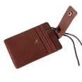 thumbnail image 3 of Blocking ID, Cowhide Wallet Hardware Sewing Badge Card Holder Removable StrapsCoffee, 3 of 8