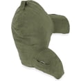 thumbnail image 3 of Deluxe Comfort Microsuede Bed Rest Reading and Bed Rest Lounger â Sitting Support Pillow Soft But Firmly Stuffed Fiberfill - Backrest Pillow With Arms, Green, 3 of 4