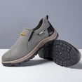 thumbnail image 5 of CHICVOMEY Outdoor Slip-on Sneakers for Men Breathable Leather Upper Non-slip Casual Sneakers for Hiking & Walking Shoes, 5 of 7